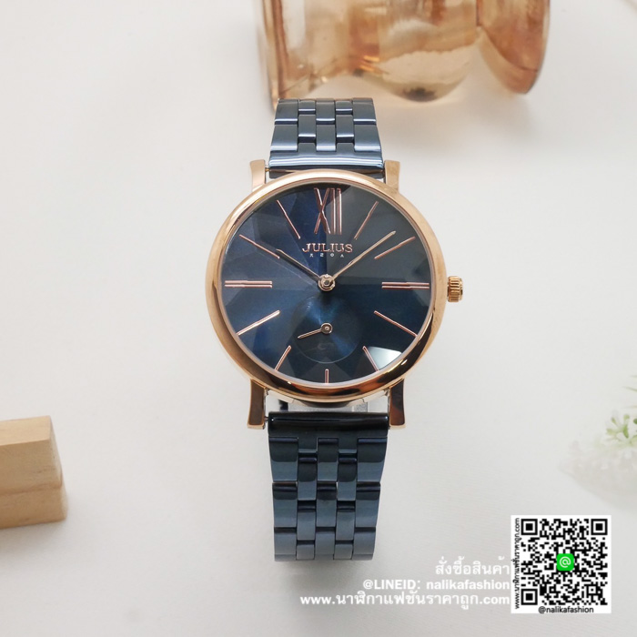 นาฬิกา Julius JA-1144 สายสแตนเลสสีน้ำเงิน รุ่น HotHit สวยมากก ให้คะแนน 10/10 นาฬิกา Julius JA-1144 สายสแตนเลสสีน้ำเงิน รุ่น HotHit สวยมากก ให้คะแนน 10/10