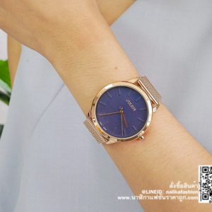 นาฬิกา Julius JA-982 สายสแตนเลส ผู้หญิง รุ่นขายดี สีพิ้งโกล-น้ำเงิน มีบริการเก็บเงินปลายทาง