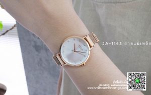 นาฬิกา Julius JA-1143 สายสแตนเลส สีพิ้งโกล ผู้หญิง รุ่นใหม่