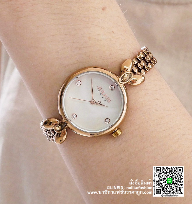 นาฬิกา Julius JA-1037 หน้าปัดทรงกลม น่ารัก สีพิ้งโกล-ขาว ของแท้ รับประกัน 1 ปี ส่งฟรี นาฬิกา Julius JA-1037 หน้าปัดทรงกลม น่ารัก สีพิ้งโกล-ขาว ของแท้ รับประกัน 1 ปี ส่งฟรี