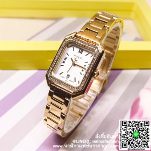 นาฬิกา Julius JA-990 หน้าปัดเหลี่ยม สีทอง ของแท้ รับประกัน 1 ปี Julius Style :)