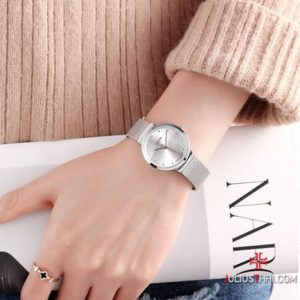 นาฬิกา Julius JA-426L สีเงิน หน้าปัดกลม สวย หรูหรา ของเเท้ ส่งฟรี มีบริการเก็บเงินปลายทาง