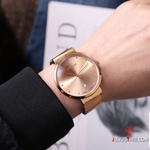 นาฬิกา Julius JA-426M สีพิ้งโกล หน้าปัดกลม สวย ดูดีฟิลกู๊ด ของเเท้ ส่งฟรี มีบริการเก็บเงินปลายทาง