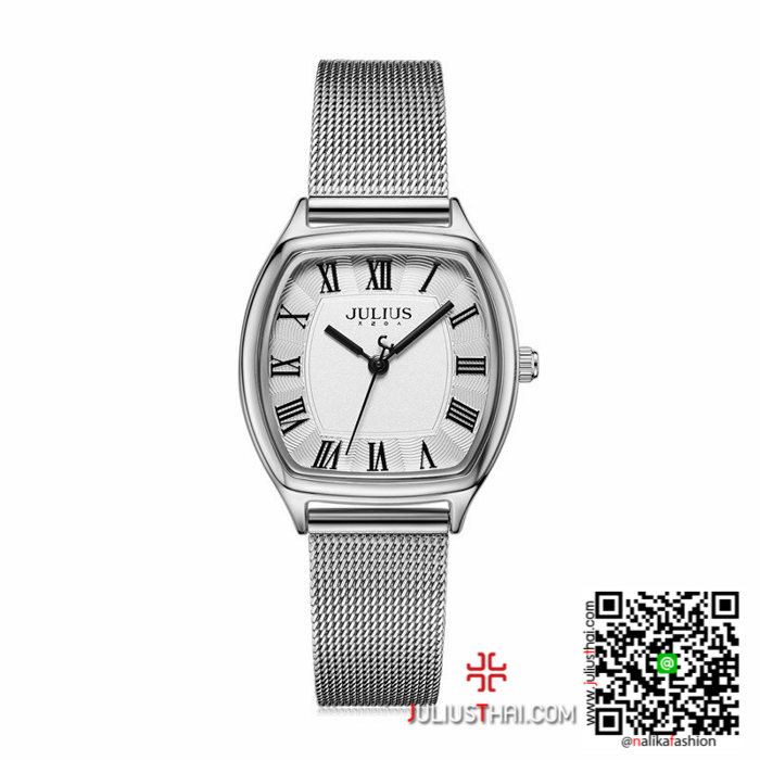 นาฬิกา Julius Ja-1242 (4) นาฬิกา Julius JA-1242 สีเงิน หน้าปัดเหลี่ยม หรูหราสุดๆ ของเเท้ ส่งฟรี มีบริการเก็บเงินปลายทาง