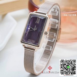 นาฬิกา Julius JA-1215 สีพิ้งโกล หน้าปัดเหลี่ยม หรูหราสุดๆ ของเเท้ ส่งฟรี มีบริการเก็บเงินปลายทาง