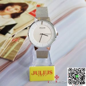 นาฬิกา Julius JA-1104M สายสแตนเลส สีเงิน สวยดูดี ส่งฟรี มีบริการเก็บเงินปลายทาง