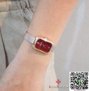 นาฬิกา Julius JA-1281 สีพิ้งโกล หน้าปัดเหลี่ยม สุดปัง ของเเท้ ส่งฟรี มีบริการเก็บเงินปลายทาง