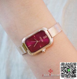 นาฬิกา Julius JA-1281 สีพิ้งโกล หน้าปัดเหลี่ยม สุดปัง ของเเท้ ส่งฟรี มีบริการเก็บเงินปลายทาง