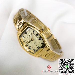 นาฬิกา Julius JA-1027 สีทอง หน้าปัดเหลี่ยม สุดปัง รับประกัน1ปี ส่งฟรี มีบริการเก็บเงินปลายทาง