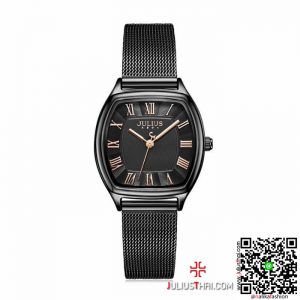 นาฬิกา Julius JA-1242 สีดำ หน้าปัดเหลี่ยม น่ารักมากกกก ของเเท้ ส่งฟรี มีบริการเก็บเงินปลายทาง