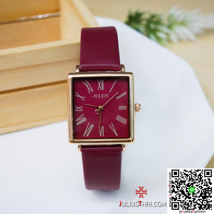 นาฬิกา Julius JA-1269 สีแดง หน้าปัดเหลี่ยม หวานๆ น่ารักกก ส่งฟรี มีบริการเก็บเงินปลายทาง นาฬิกา Julius JA-1269 สีแดง หน้าปัดเหลี่ยม หวานๆ น่ารักกก ส่งฟรี มีบริการเก็บเงินปลายทาง
